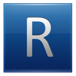 Letter R blue Icon, Letter R blue,Multipurpose Alphabet,System
