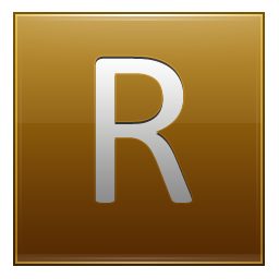 Letter R gold Icon, Letter R gold,Multipurpose Alphabet,System