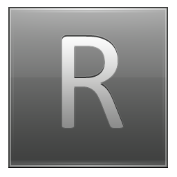 Letter R grey Icon, Letter R grey,Multipurpose Alphabet,System