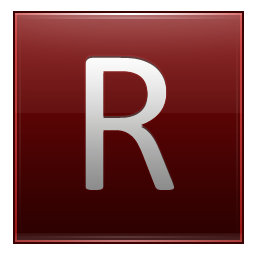 Letter R red Icon, Letter R red,Multipurpose Alphabet,System