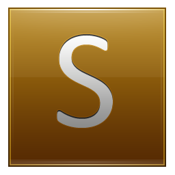 Letter S gold Icon, Letter S gold,Multipurpose Alphabet,System