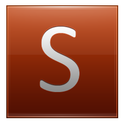 Letter S orange Icon, Letter S orange,Multipurpose Alphabet,System
