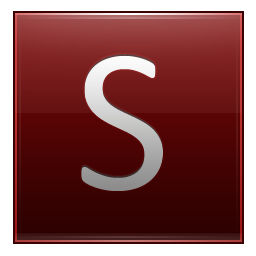 Letter S red Icon, Letter S red,Multipurpose Alphabet,System