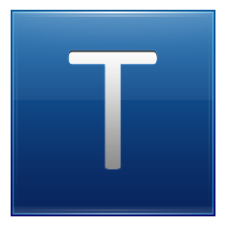 Letter T blue Icon, Letter T blue,Multipurpose Alphabet,System