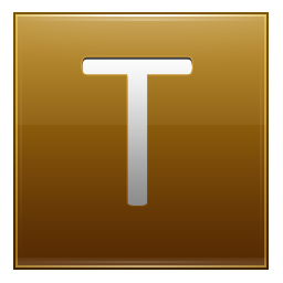 Letter T gold Icon, Letter T gold,Multipurpose Alphabet,System