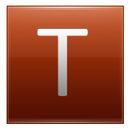 Letter T orange Icon, Letter T orange,Multipurpose Alphabet,System