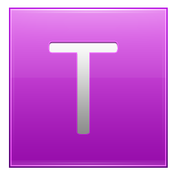 Letter T pink Icon, Letter T pink,Multipurpose Alphabet,System