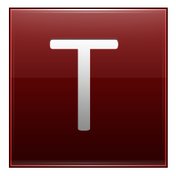 Letter T red Icon, Letter T red,Multipurpose Alphabet,System