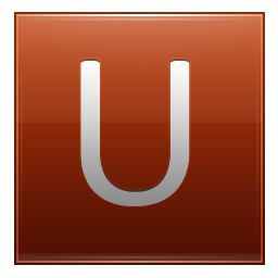 Letter U orange Icon, Letter U orange,Multipurpose Alphabet,System