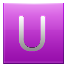 Letter U pink Icon, Letter U pink,Multipurpose Alphabet,System