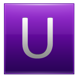 Letter U violet Icon, Letter U violet,Multipurpose Alphabet,System