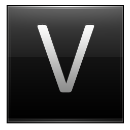 Letter V black Icon, Letter V black,Multipurpose Alphabet,System