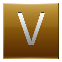 Letter V gold Icon, Letter V gold,Multipurpose Alphabet,System