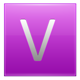 Letter V pink Icon, Letter V pink,Multipurpose Alphabet,System