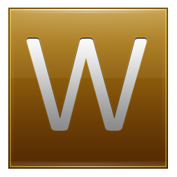 Letter W gold Icon, Letter W gold,Multipurpose Alphabet,System