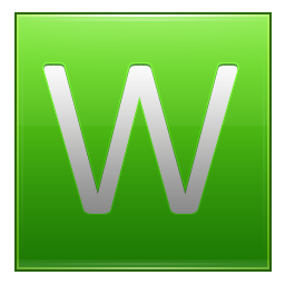 Letter W lg Icon, Letter W lg,Multipurpose Alphabet,System