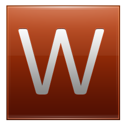 Letter W orange Icon, Letter W orange,Multipurpose Alphabet,System