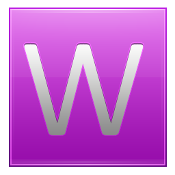 Letter W pink Icon, Letter W pink,Multipurpose Alphabet,System