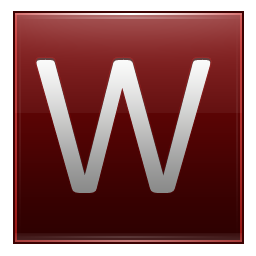 Letter W red Icon, Letter W red,Multipurpose Alphabet,System