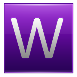 Letter W violet Icon, Letter W violet,Multipurpose Alphabet,System