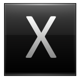 Letter X black Icon, Letter X black,Multipurpose Alphabet,System