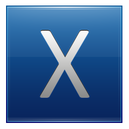 Letter X blue Icon, Letter X blue,Multipurpose Alphabet,System