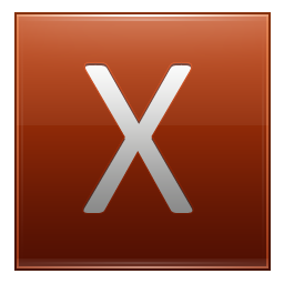 Letter X orange Icon, Letter X orange,Multipurpose Alphabet,System