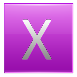 Letter X pink Icon, Letter X pink,Multipurpose Alphabet,System