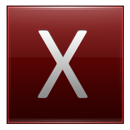 Letter X red Icon, Letter X red,Multipurpose Alphabet,System