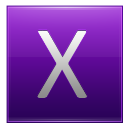 Letter X violet Icon, Letter X violet,Multipurpose Alphabet,System
