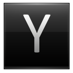 Letter Y black Icon, Letter Y black,Multipurpose Alphabet,System