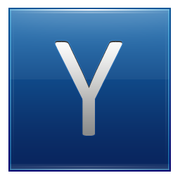 Letter Y blue Icon, Letter Y blue,Multipurpose Alphabet,System
