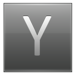 Letter Y grey Icon, Letter Y grey,Multipurpose Alphabet,System