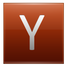 Letter Y orange Icon, Letter Y orange,Multipurpose Alphabet,System