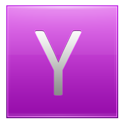Letter Y pink Icon, Letter Y pink,Multipurpose Alphabet,System