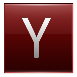 Letter Y red Icon, Letter Y red,Multipurpose Alphabet,System
