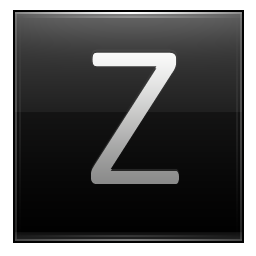 Letter Z black Icon, Letter Z black,Multipurpose Alphabet,System