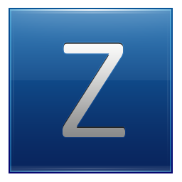 Letter Z blue Icon, Letter Z blue,Multipurpose Alphabet,System
