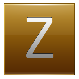 Letter Z gold Icon, Letter Z gold,Multipurpose Alphabet,System