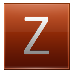Letter Z orange Icon, Letter Z orange,Multipurpose Alphabet,System