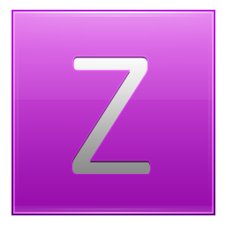 Letter Z pink Icon, Letter Z pink,Multipurpose Alphabet,System