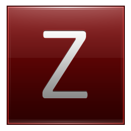 Letter Z red Icon, Letter Z red,Multipurpose Alphabet,System