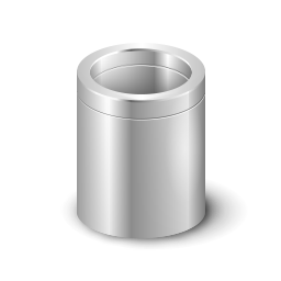 Recycle Bin Silver Empty Icon, Recycle Bin Silver Empty,NX10,System,