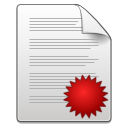 Mimetypes document seal Icon, Mimetypes document seal,NuoveXT 2,System