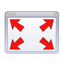 Actions windows fullscreen Icon, Actions windows fullscreen,NuoveXT,System