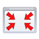 Actions windows nofullscreen Icon, Actions windows nofullscreen,NuoveXT,System