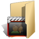 Folder movies Icon, Folder movies,NuoveXT,System