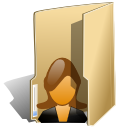 Folder user female Icon, Folder user female,NuoveXT,System
