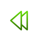 Small arrow left fast rewind Icon, Small arrow left fast rewind,NuoveXT,System