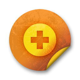 Orange sticker badges 038 Icon, Orange sticker badges 038,Orange Grunge Stickers,System